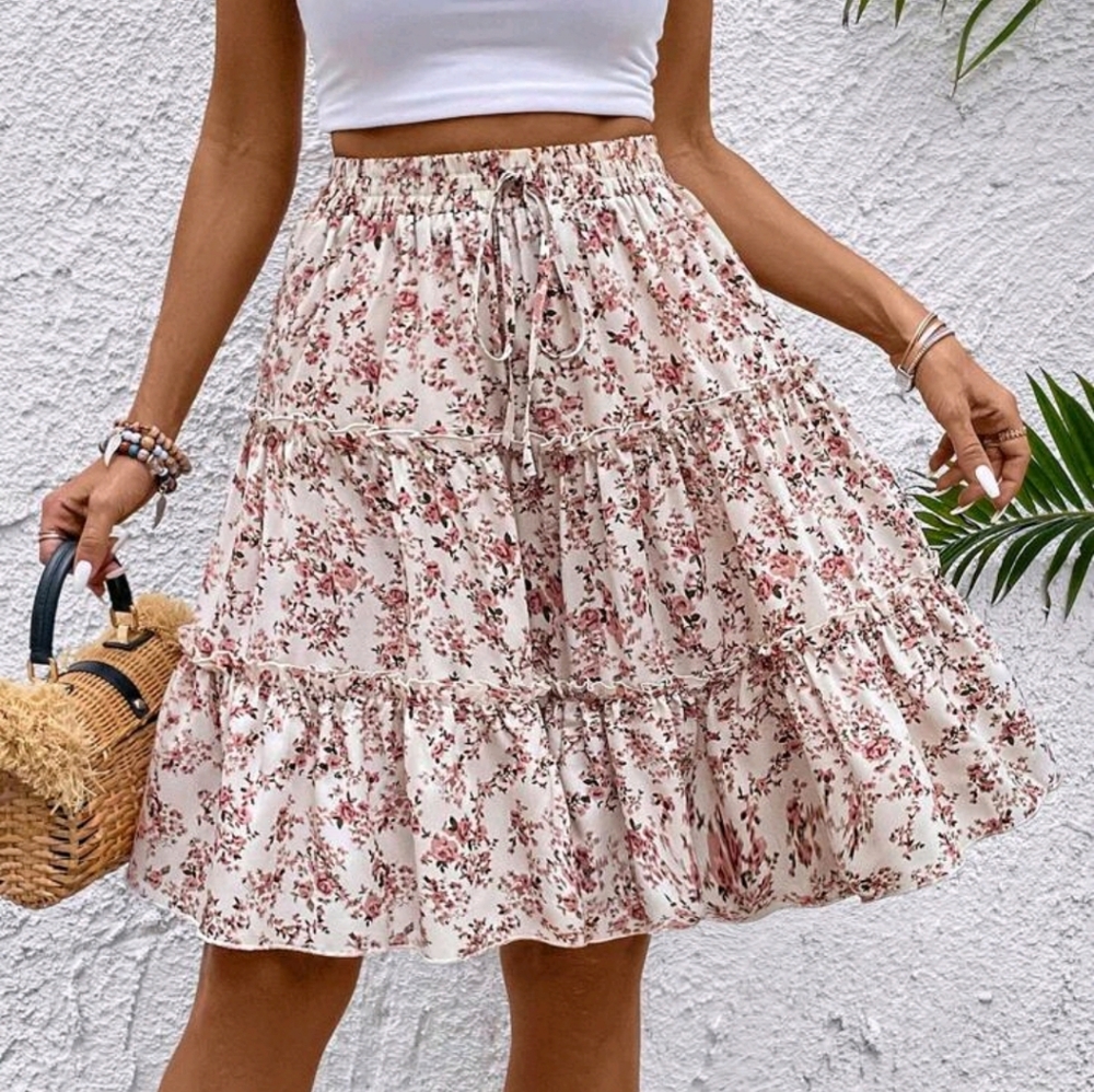 Floral Tiered Skirt